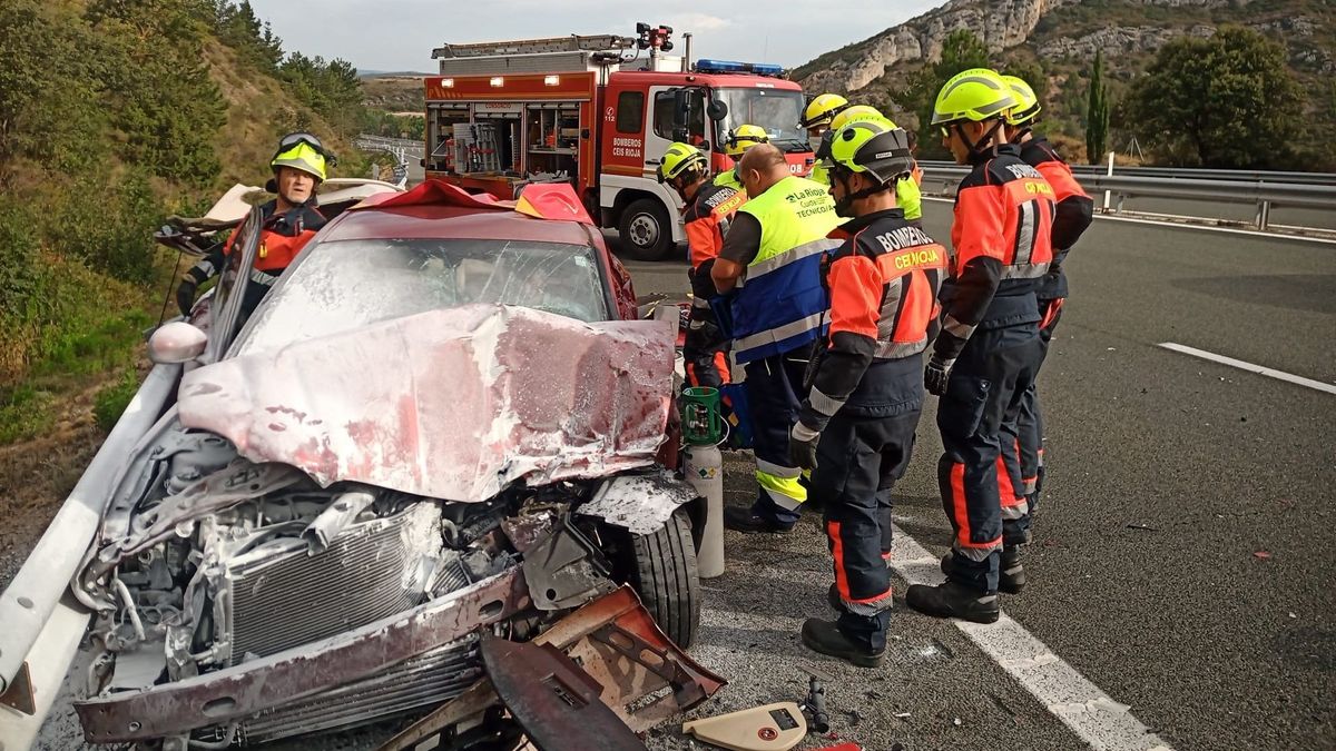 Accidente de tráfico en una carretera de La Rioja