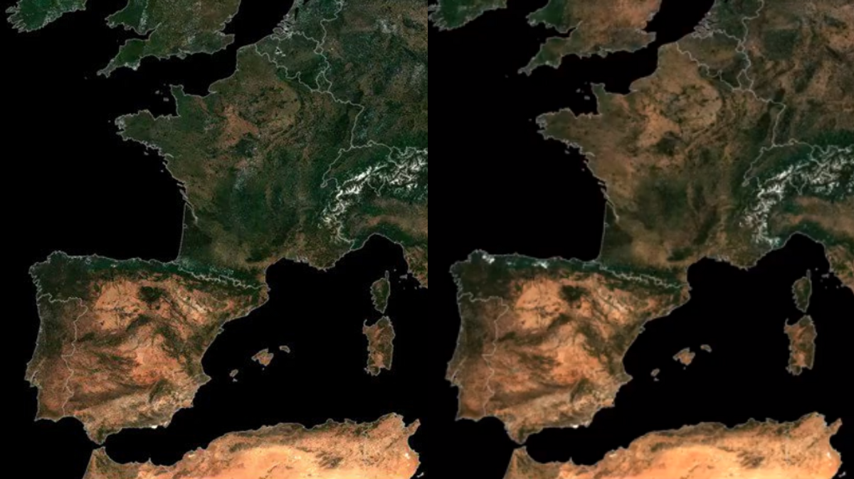 Comparación de la sequía en Europa Comparación de la sequía en Europa