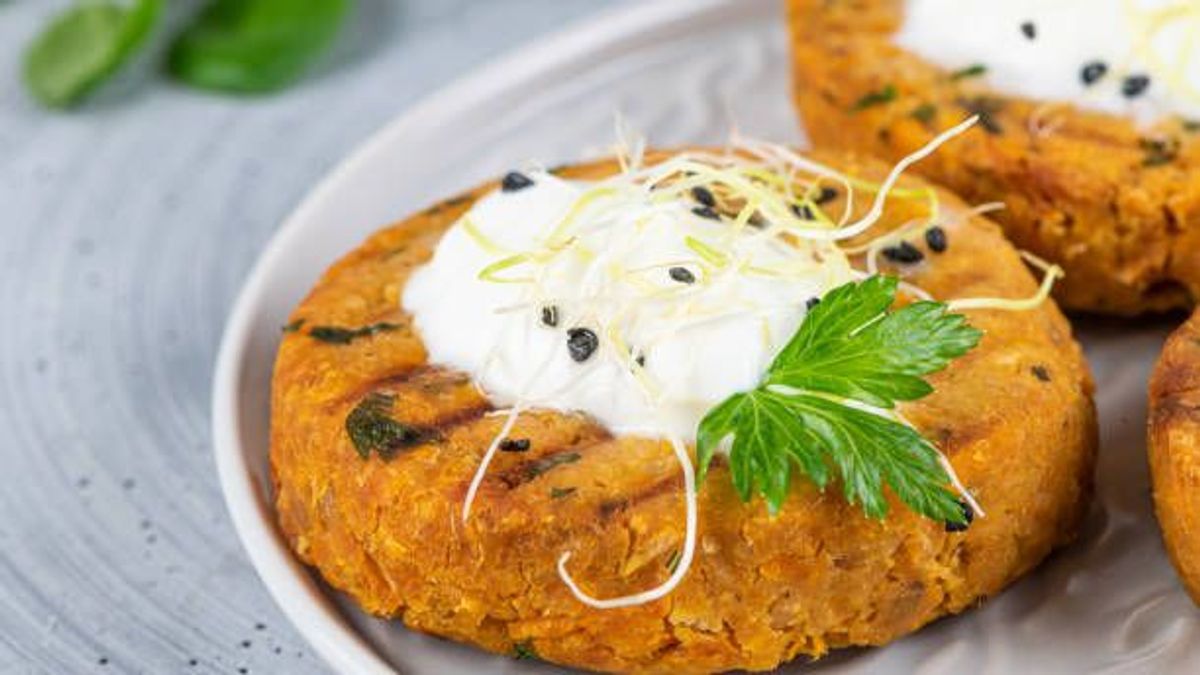 Hamburguesa vegetal de garbanzos. Hamburguesa vegetal de garbanzos.