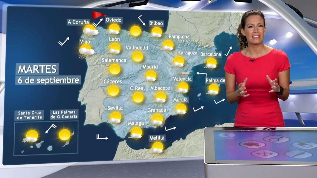 Una borrasca causará lluvias y fresco el martes: el tiempo que hará en España