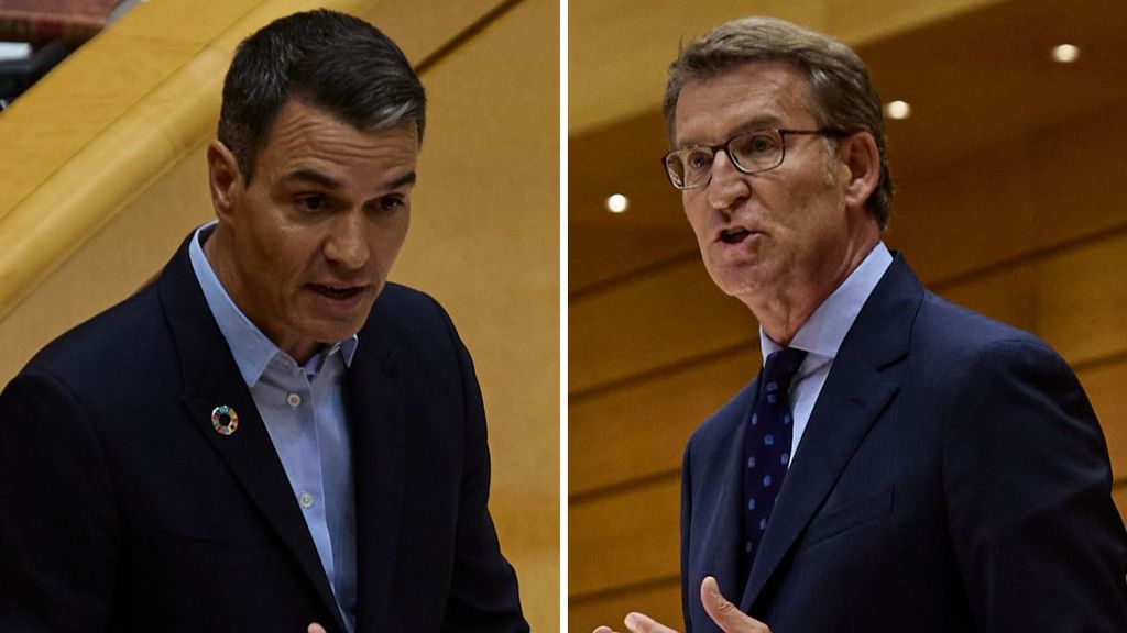Cara a cara de Pedro Sánchez y Alberto Núñez Feijóo: los mejores 'zascas' en el pleno del Senado