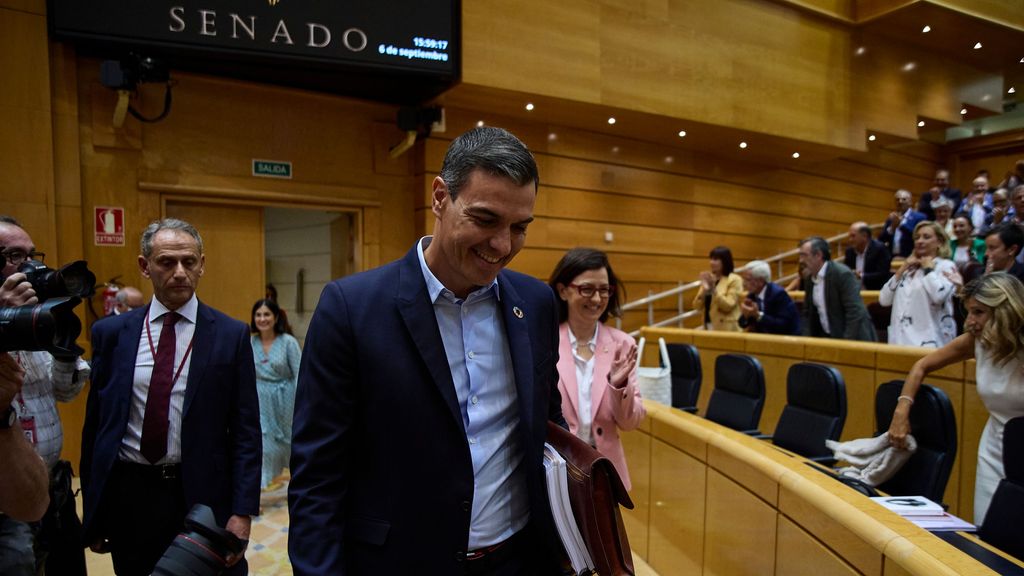 El presidente del Gobierno, Pedro Sánchez, en el Senado