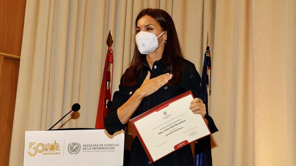 Letizia en el 50 aniversario de la Facultad de Ciencias de la Información de la Complutense