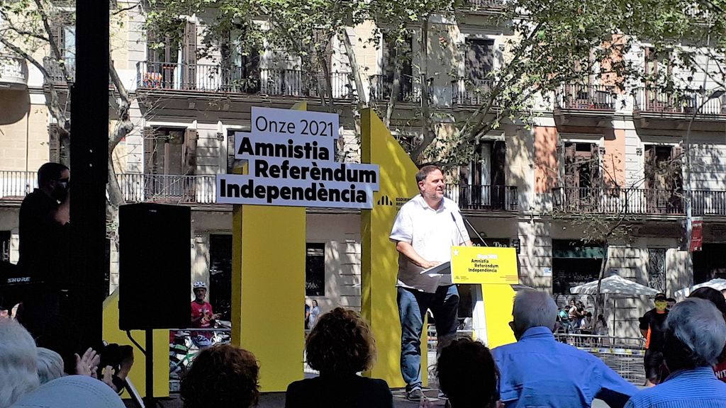 Oriol Junqueras, en un acto de la Diada en 2021
