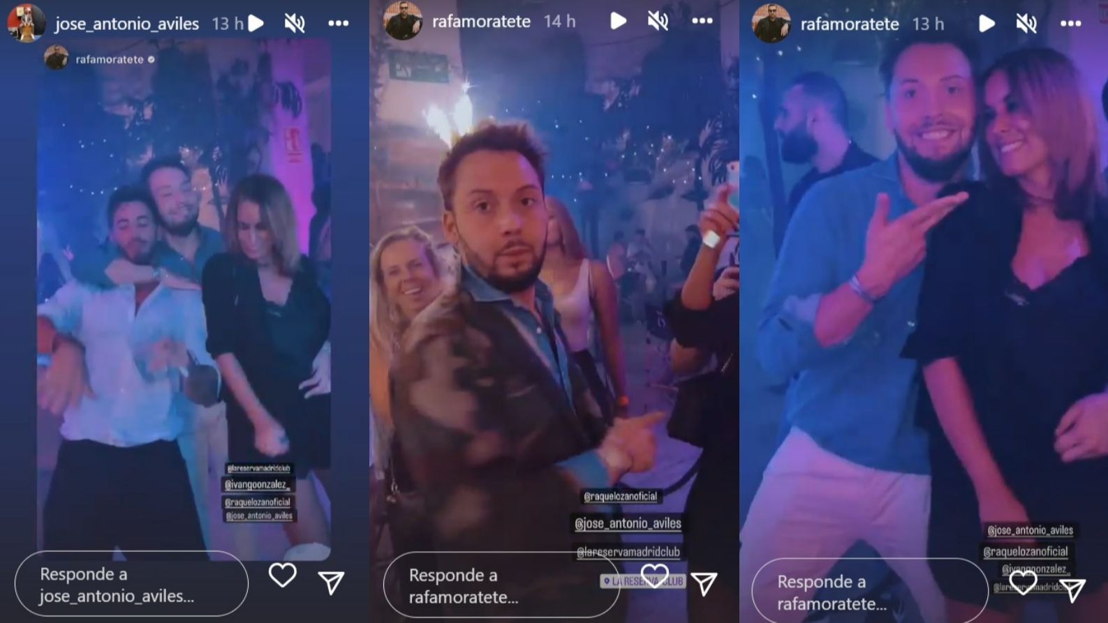 Rafa Mora y José Antonio Avilés muestran en sus redes que estuvieron juntos de fiesta