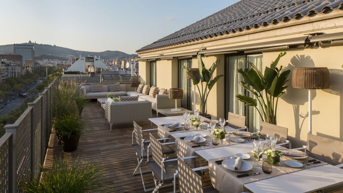 Terraza de una de las suites del Hotel Majestic, considerada una de las mejores del mundo Terraza de una de las suites del Hotel Majestic, considerada una de las mejores del mundo