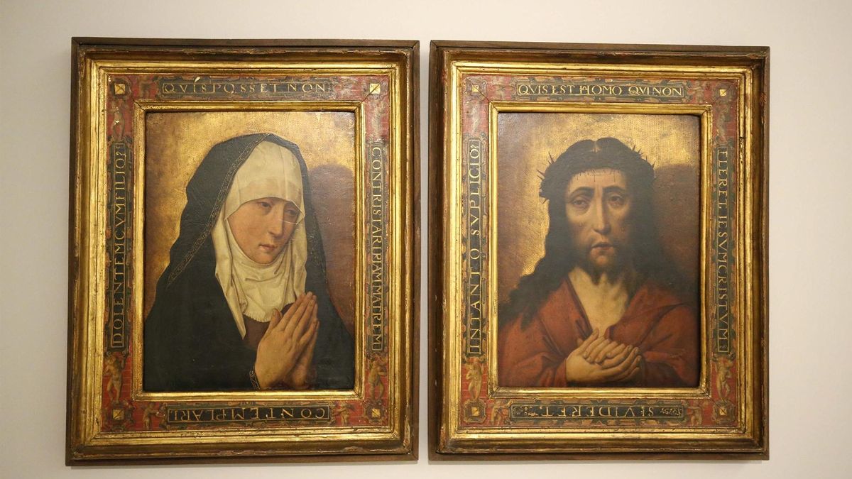 El díptico ‘Mater Dolorosa y Ecce Homo’ , adquirido por el Museo de Pontevedra en 1994 El díptico ‘Mater Dolorosa y Ecce Homo’ , adquirido por el Museo de Pontevedra en 1994
