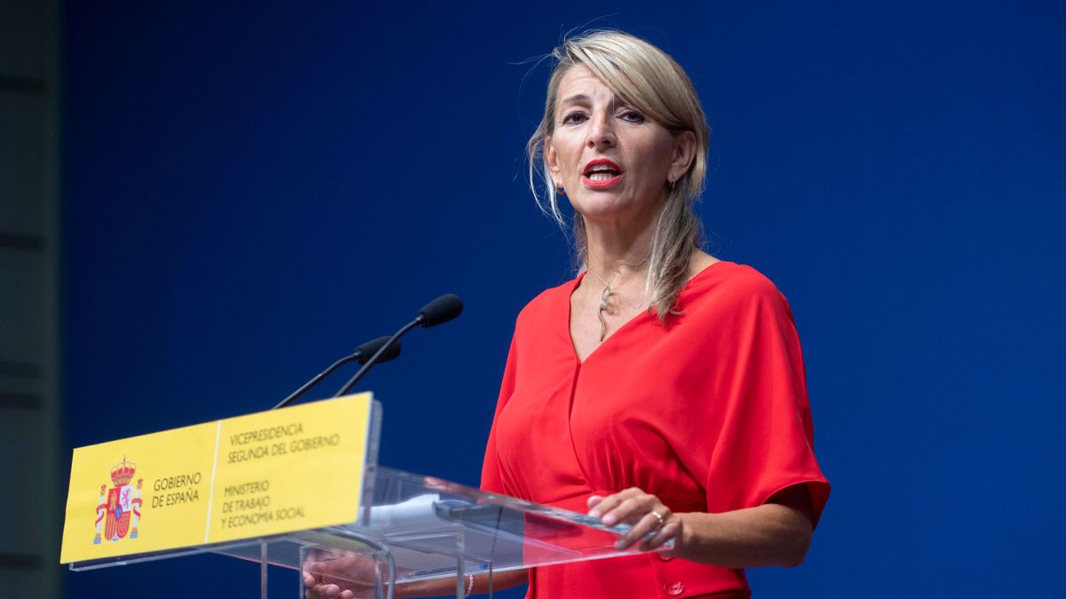 La vicepresidenta segunda y Ministra de Trabajo y Economía Social, Yolanda Díaz, en la sede del Ministerio, a 7 de septiembre de 2022, en Madrid La vicepresidenta segunda y Ministra de Trabajo y Economía Social, Yolanda Díaz, en la sede del Ministerio, a 7 de septiembre de 2022, en Madrid