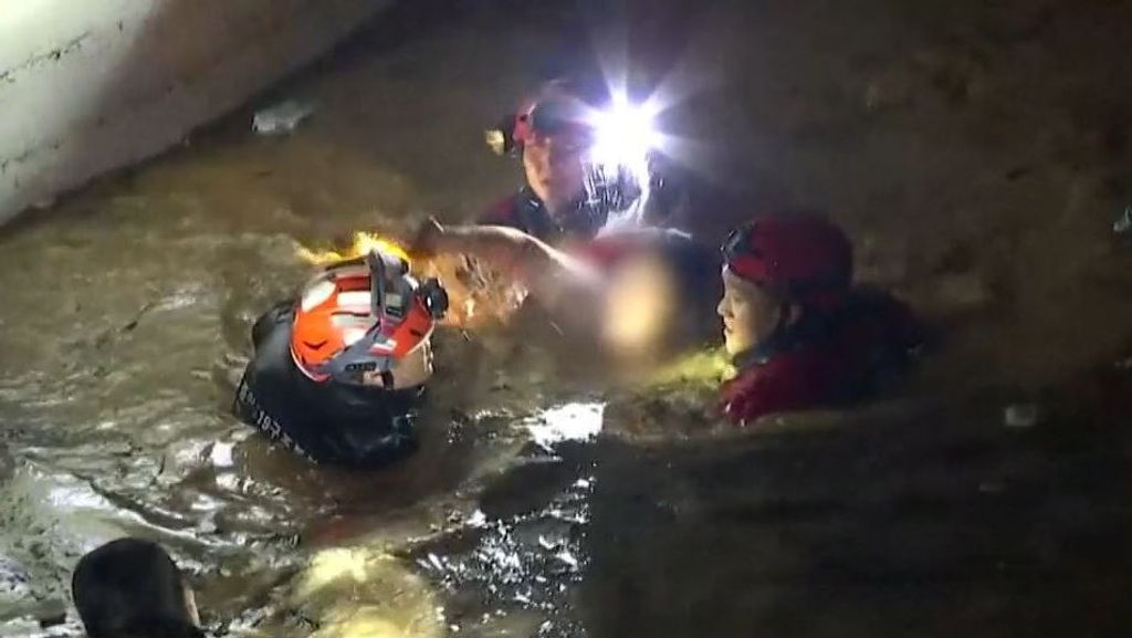 Mueren siete personas atrapadas en un aparcamiento inundado en Corea del Sur por el tifón Hinnamor