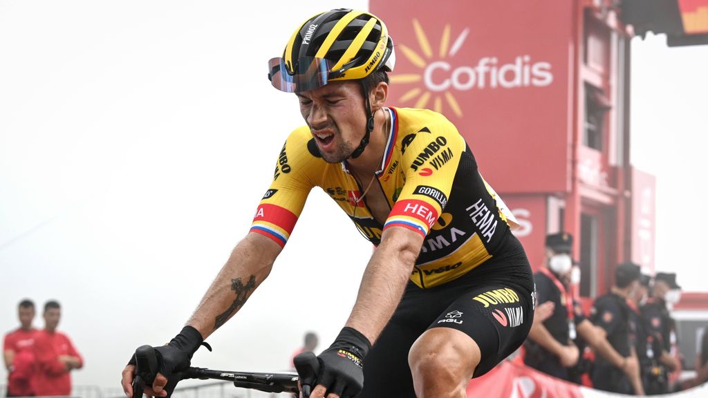 Primoz Roglic, vigente ganador de La Vuelta, abandona la carrera tras la caída sufrida el martes