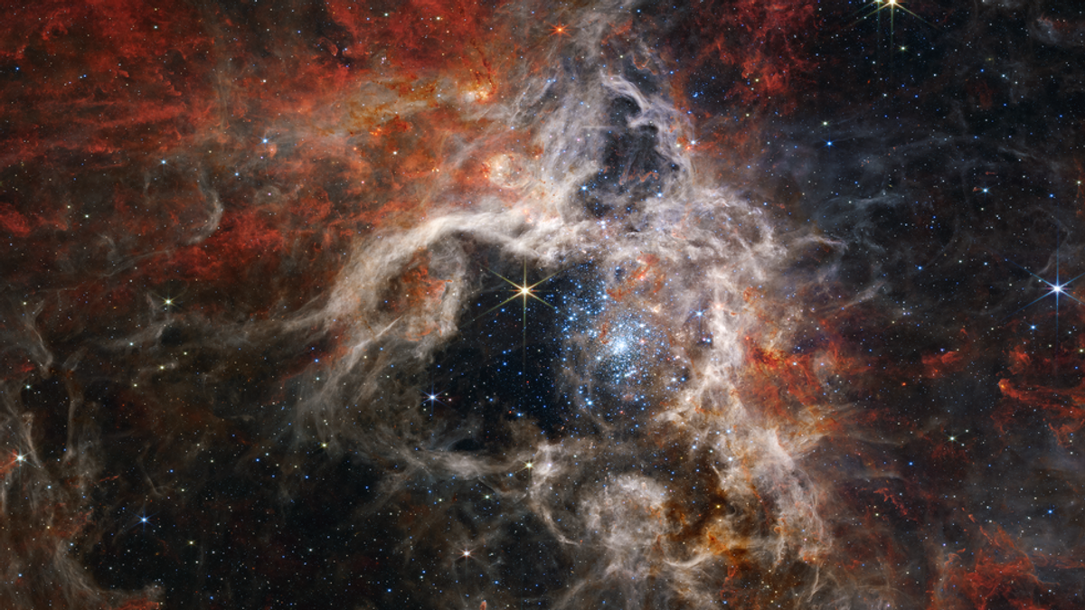 Tarántula cósmica captada por el telescopio espacial James Webb de la NASA