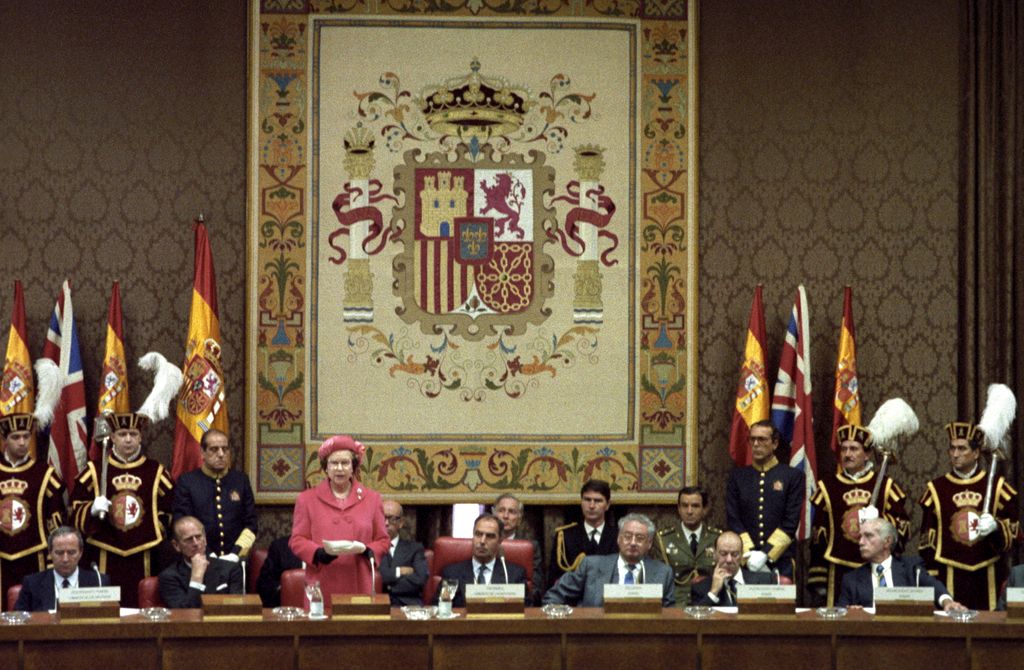 Octubre de 1988, única visita de Isabel II a España