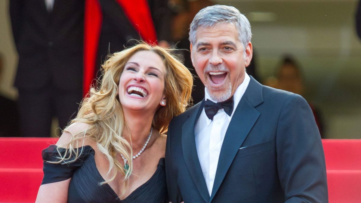Julia Roberts y George Clooney en el Festival de Cannes de 2016 presentando 'Money Monster'
