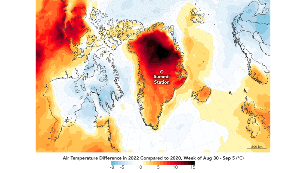 Las temperaturas del aire desde el 30 de agosto hasta el 5 de septiembre de 2022 se comparan con las temperaturas del mismo período en 2020