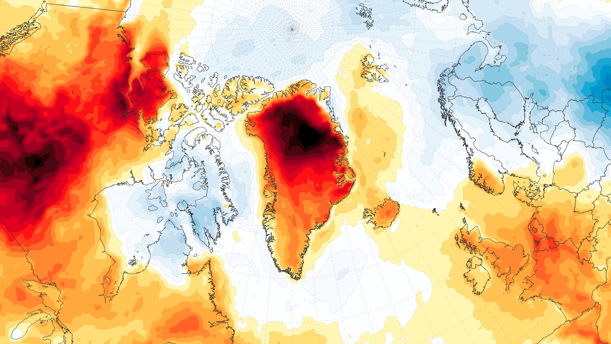 Una ola de calor está causando un derretimiento masivo de hielo en Groenlandia
