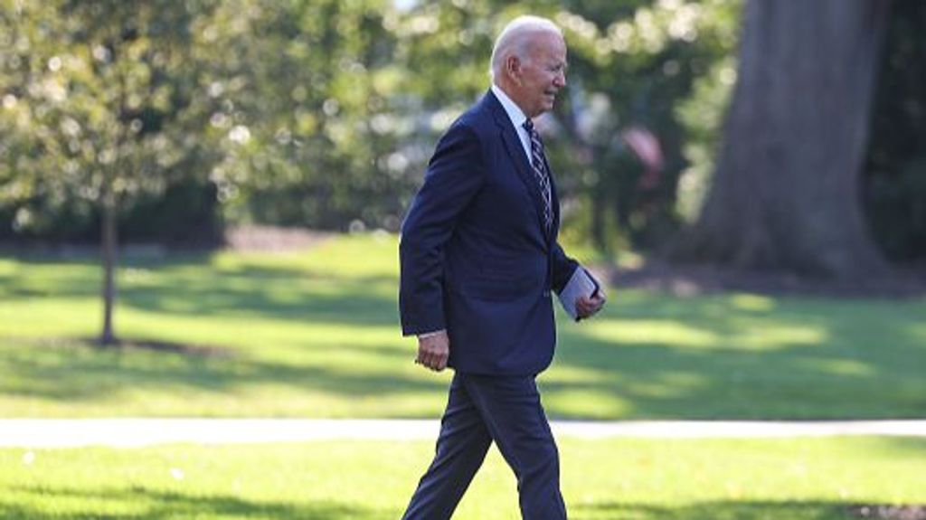 Joe Biden llegando a la Casa Blanca