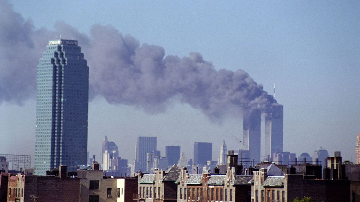 Las Torres Gemelas del World Trade Center de Nueva York en el día de los atentados del 11 de septiembre de 2001