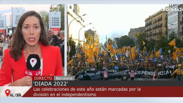 Decenas de miles de personas se manifiestan en Barcelona por la Diada