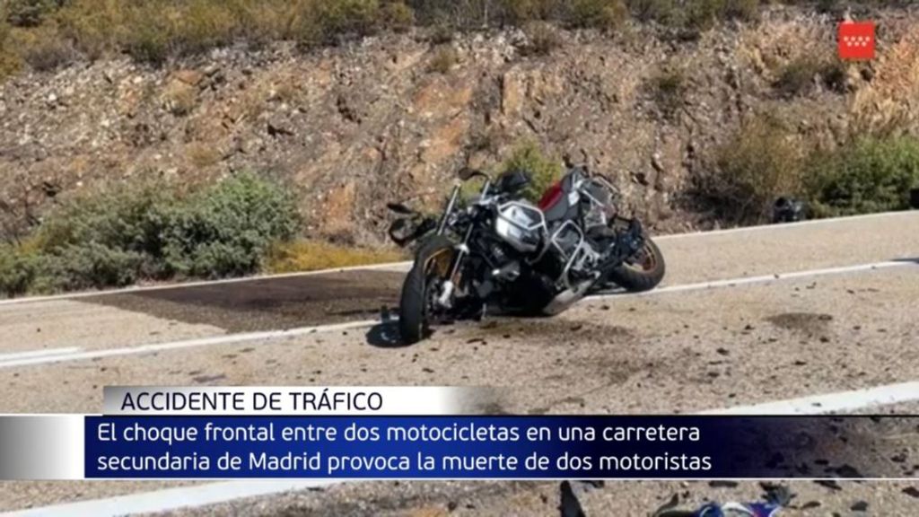 Mueren dos motoristas tras el choque frontal de dos motocicletas en Patones de Arriba, Madrid