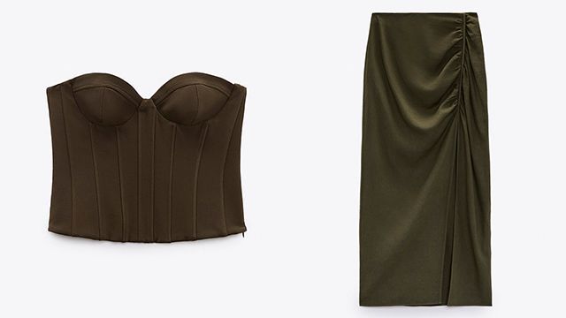 Corsé y falda de Zara