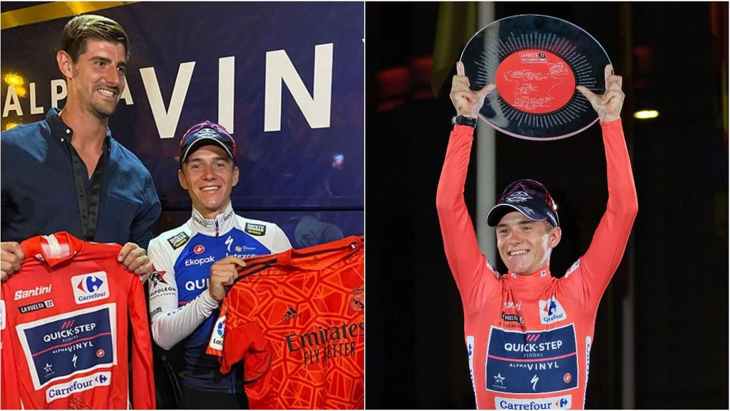 Courtois presume de la victoria de su compatriota Evenepoel en La Vuelta