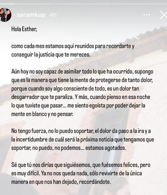 La familia de Esther López no parará hasta que se haga justicia