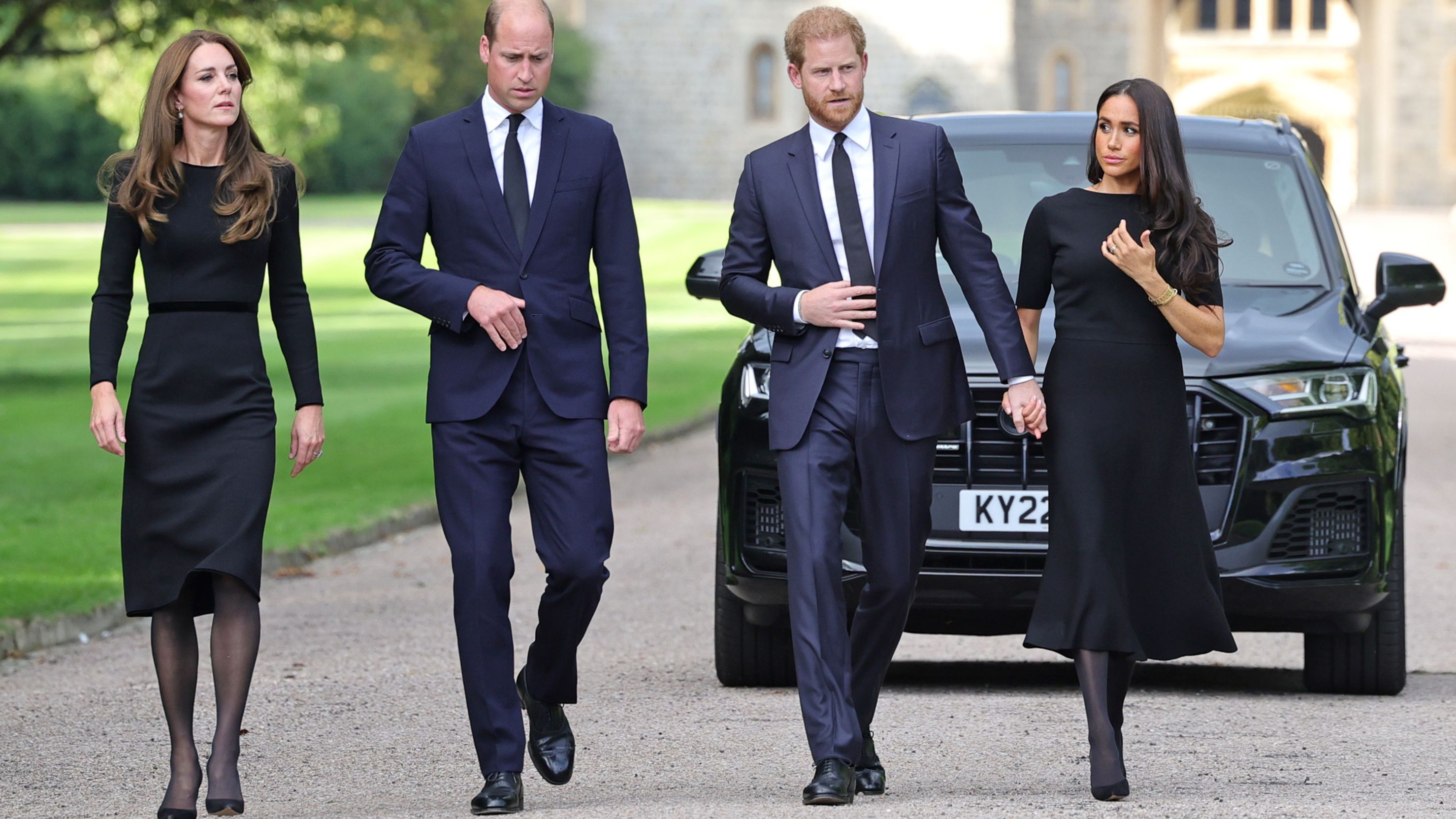 Los hijos del rey de Inglaterra y sus esposas reaparecen tras la muerte de Isabel II
