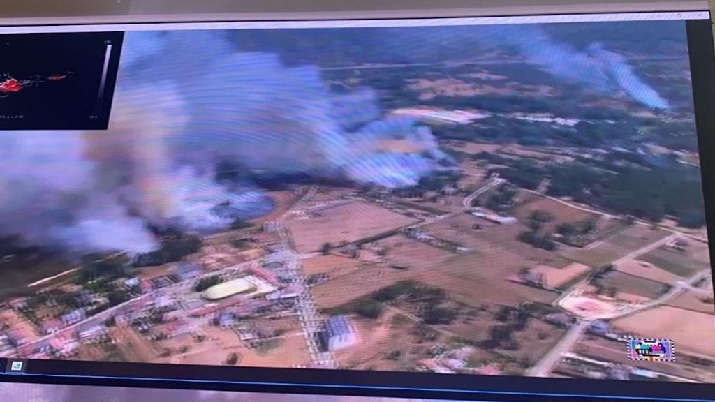 Imagen de los focos originados en el incendio.