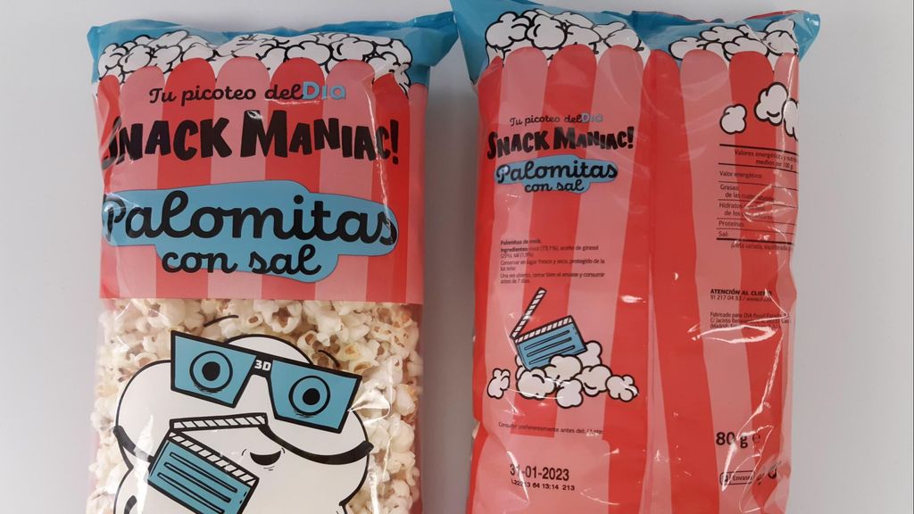 Retiran un lote de palomitas Día por no advertir que contiene proteínas de leche