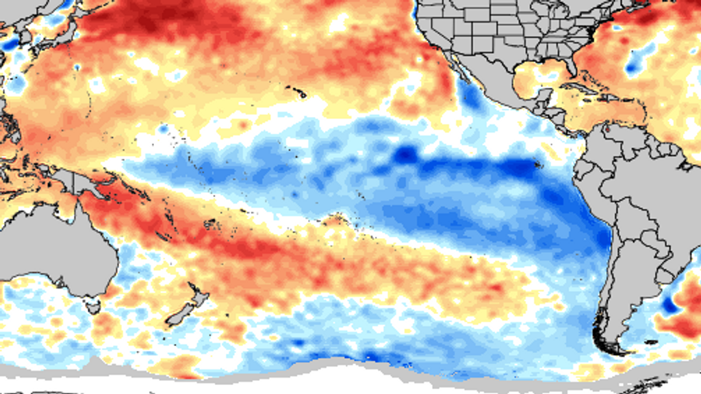 Anomalía negativa de las aguas superficiales del Pacífico ecuatorial en septiembre de 2022
