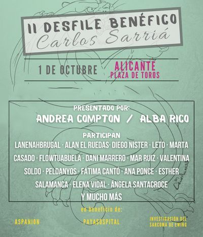 Cartel del desfile benéfico Carlos Sarriá