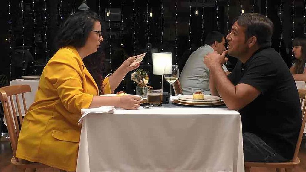 Jemimá y José María durante su paso por 'First Dates'