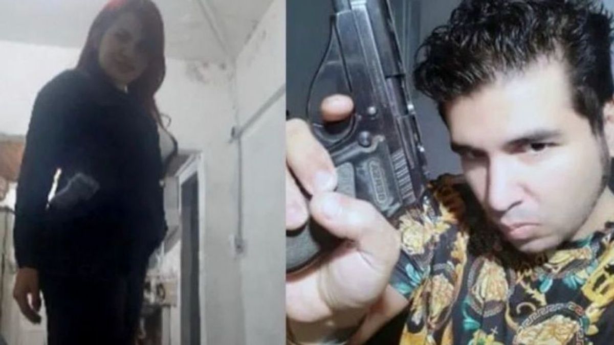 El atacante de la vicepresidenta de Argentina y su pareja posando con el arma utilizada en el ataque
