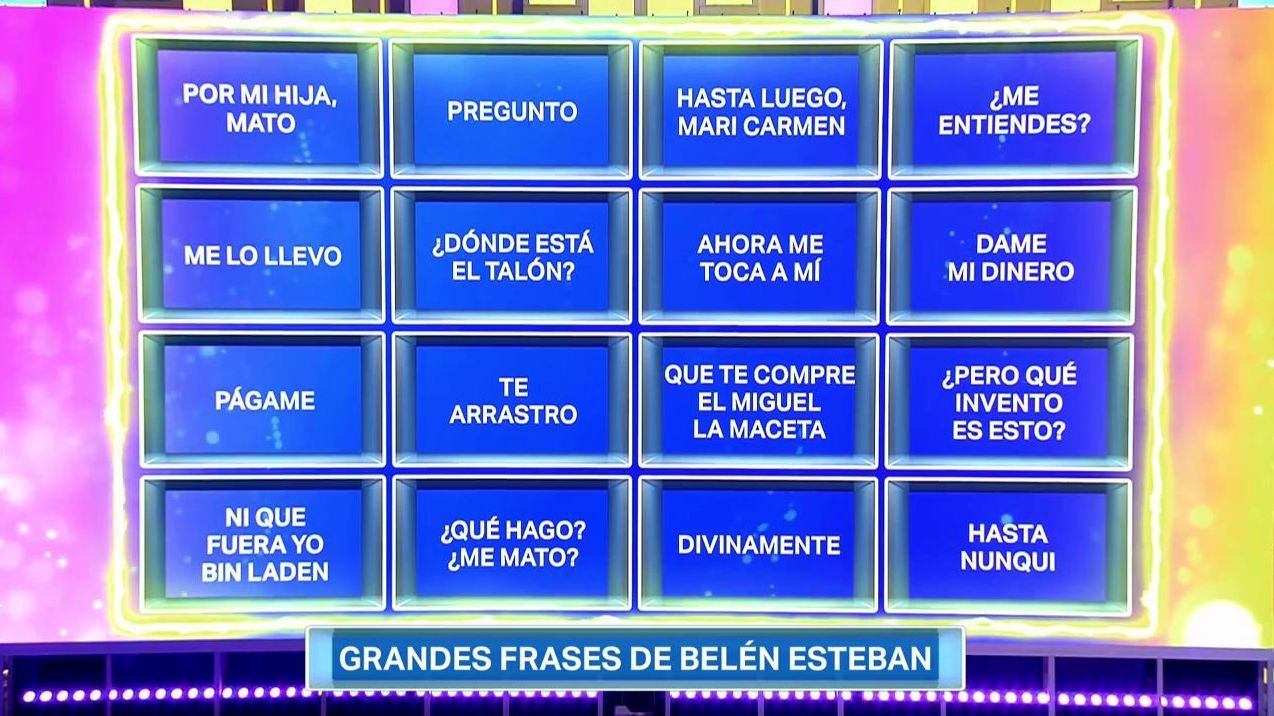 El panel con la frases de Belén Esteban