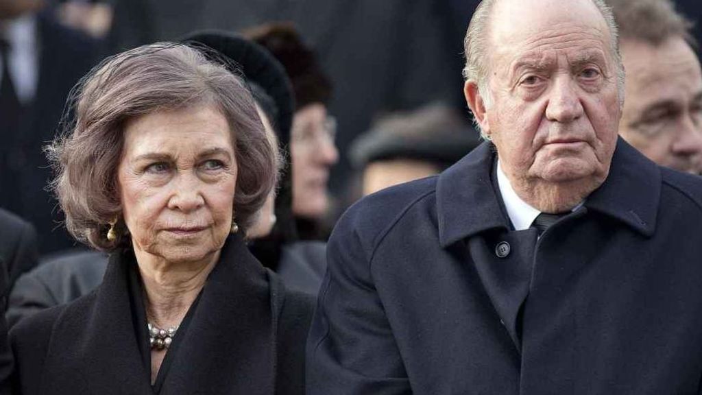 El rey Juan Carlos I y la reina Sofía, durante el funeral de Isabel II de Inglaterra