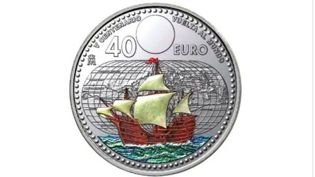 Reverso de la nueva moneda de 40 euros