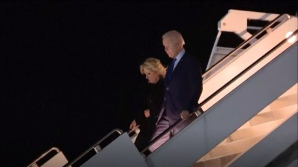 Joe y Jill Biden llegan a Londres para el funeral de la reina Isabel II