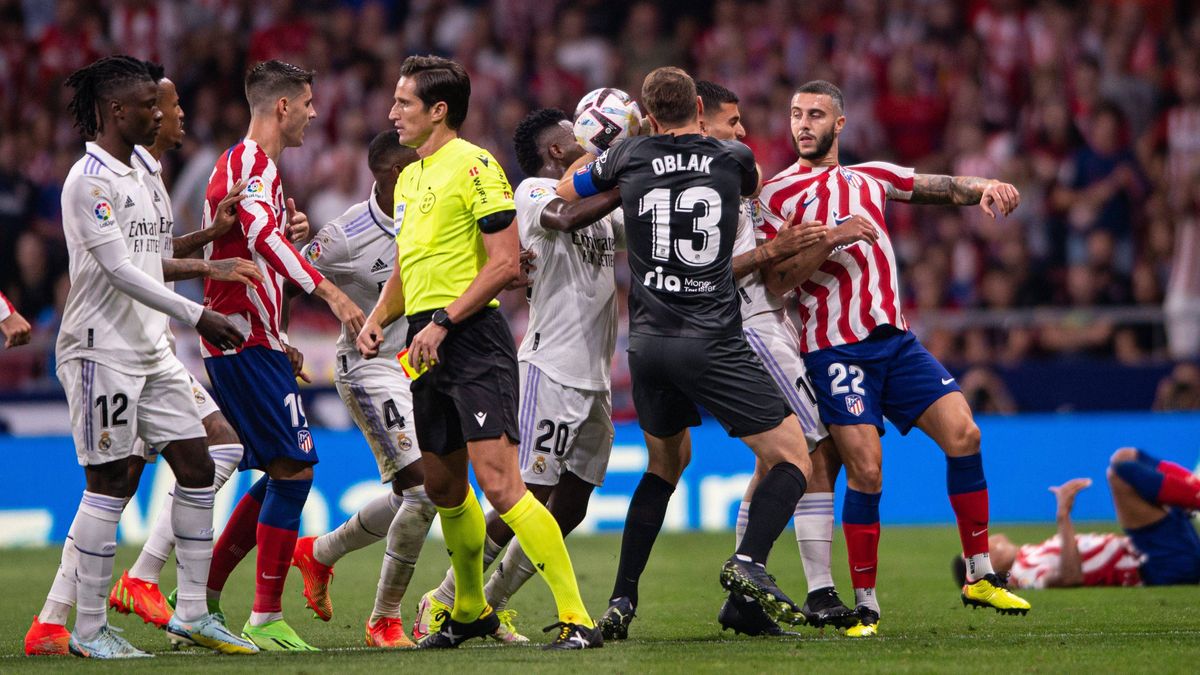 El derbi de la tangana se solventó con la victoria del Real Madrid: el Atlético acabó con 10 jugadores