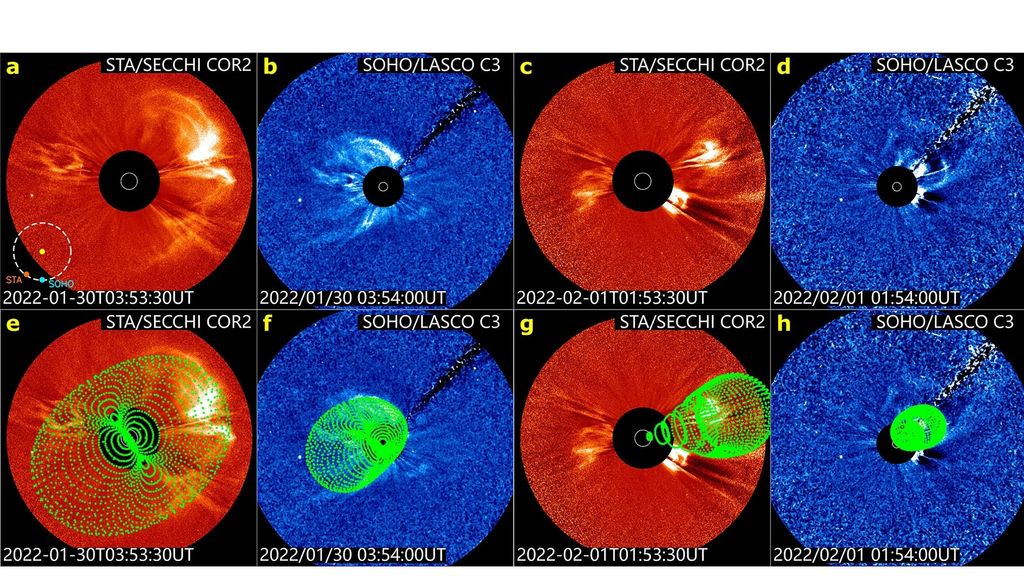 Eyecciones de masa coronal que llegaron a la Tierra el 4 de febrero