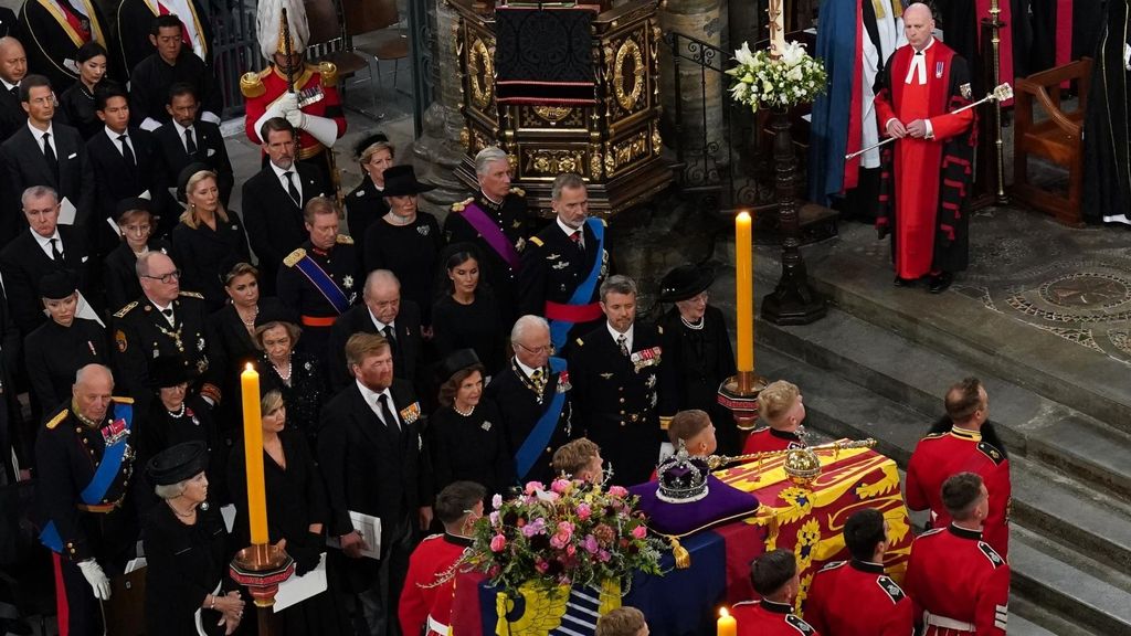 Los reyes de Europa, en el funeral de Isabel II