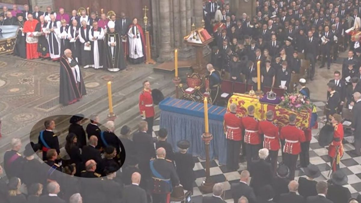 Los reyes durante el funeral de Isabel II Los reyes durante el funeral de Isabel II