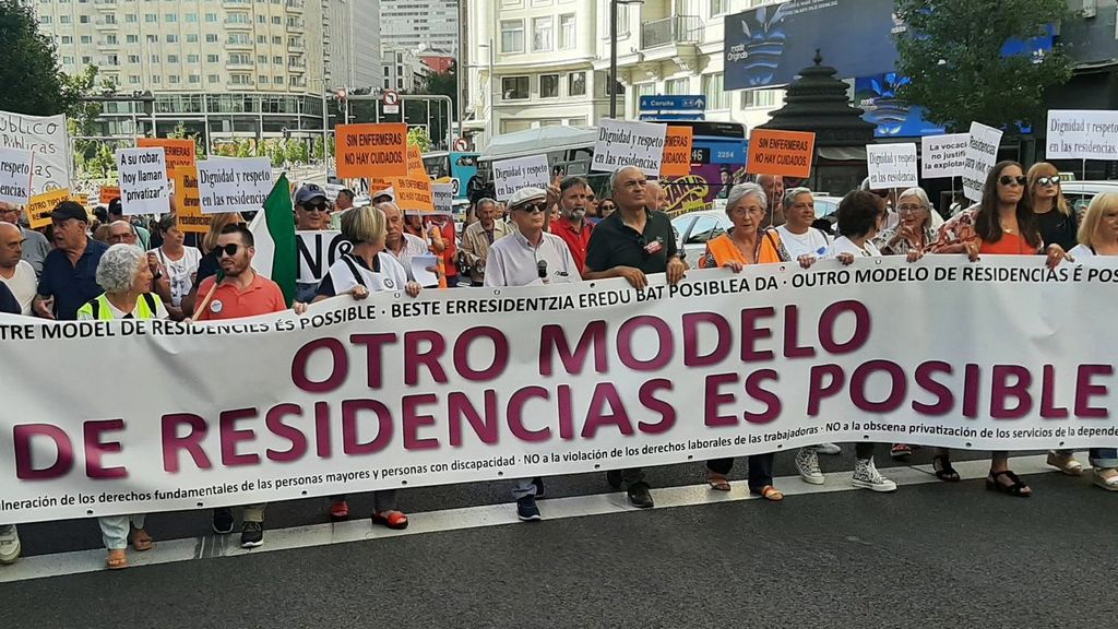 Manifestantes este fin de semana en Madrid