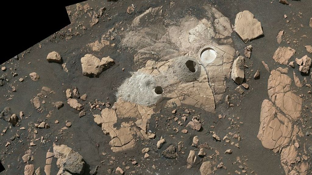 Roca "Wildcat Ridge" de la que se han recogido muestras en Marte