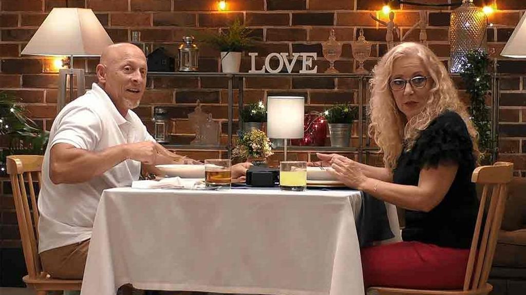 Jesús y Maite durante su cita en 'First Dates'