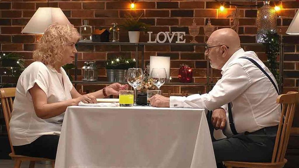 Juan y Mari Carmen durante su cita en 'First Dates'