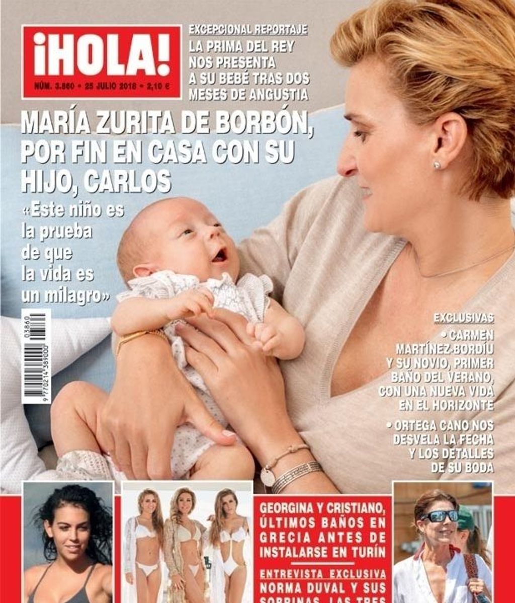 María Zurita presentó a su hijo en su revista de cabecera