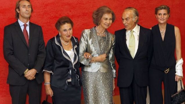 La familia Zurita, junto a la reina emérita doña Sofía