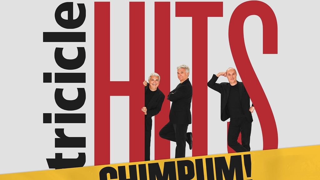 Cartel del espectáculo 'Hits Chimpún' de Tricicle