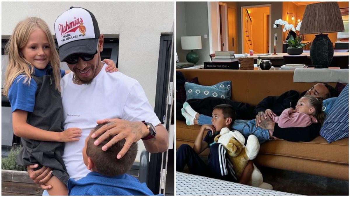 Hamilton y su lado más familiar: va a recoger a sus sobrinos al colegio Hamilton y su lado más familiar: va a recoger a sus sobrinos al colegio