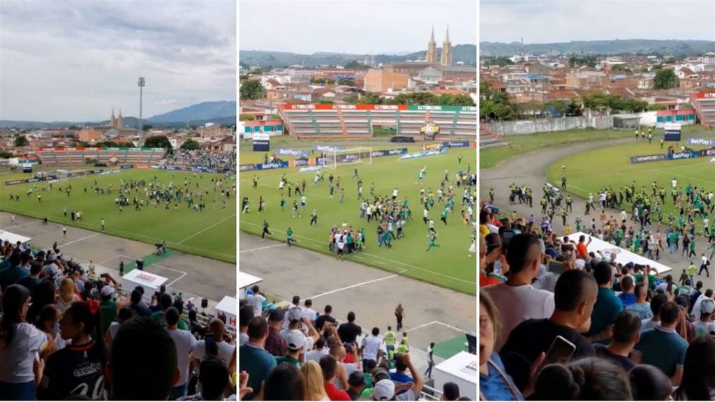 Aficionados del Deportivo Cali interrumpen el partido para agredir a su entrenador: "Por favor, solidaridad"